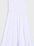Maksi obleka s plastastim krilom - bela - SINSAY - small6