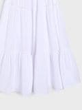 Maksi obleka s plastastim krilom - bela - SINSAY - small13