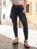 Kavbojke mid rise skinny - siva - SINSAY - small5