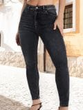 Kavbojke mid rise skinny - siva - SINSAY - small6