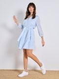 Міні-сукня з бавовни - різнобарвний - SINSAY - small4