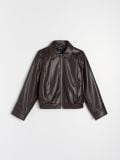 Kunstnahast jakk - tumepruun - SINSAY - small3