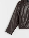 Kunstnahast jakk - tumepruun - SINSAY - small10