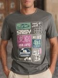 Футболка comfort fit - хакі - SINSAY - small1