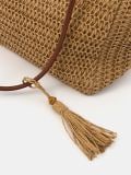 Pletena shopper torba - krem - SINSAY - small3