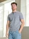 Polo majica s celostnim potiskom - svetlo modra - SINSAY - small1