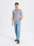 Polo majica s celostnim potiskom - svetlo modra - SINSAY - small4