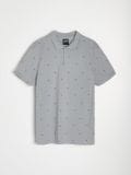 Polo majica s celostnim potiskom - svetlo modra - SINSAY - small3