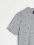 Polo majica s celostnim potiskom - svetlo modra - SINSAY - small7