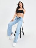Jeansy straight fit - niebieski - SINSAY - small4