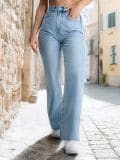 Jeansy straight fit - niebieski - SINSAY - small1