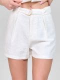 Shorts mit Falten - Nude - SINSAY - small1