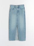 Farmerka suknja - tirkizno - SINSAY - small5