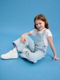 Jeansowe ogrodniczki wide leg w serca - niebieski - SINSAY - small6