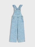 Jeansowe ogrodniczki wide leg w serca - niebieski - SINSAY - small3