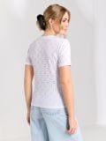 Bluza s ažurnim uzorkom - bijelo - SINSAY - small2