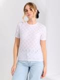 Bluza s ažurnim uzorkom - bijelo - SINSAY - small5