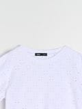 Bluza s ažurnim uzorkom - bijelo - SINSAY - small11
