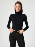 Koszulka z golfem - czarny - SINSAY - small4
