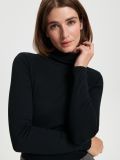 Koszulka z golfem - czarny - SINSAY - small1