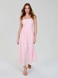 Midi čipkasta obleka - pastelno roza - SINSAY - small4