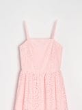 Midi čipkasta obleka - pastelno roza - SINSAY - small8