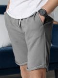 Σορτς slim fit - ανοιχτό γκρι - SINSAY - small1