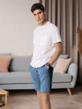 Slim fit šorc - plava - SINSAY - small4