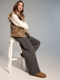 Püksid wide leg - tumehall - SINSAY - small4