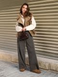 Püksid wide leg - tumehall - SINSAY - small1