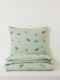 Set lenjerie de pat din bumbac - verde-pal - SINSAY - small1