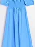 Vestito midi in cotone - blu pallido - SINSAY - small10