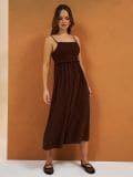 Midi obleka - temno rjava - SINSAY - small4