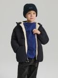 Tepitud jope kapuutsiga - must - SINSAY - small4