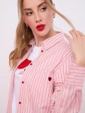 Сорочка зі змішаною тканиною з льоном - різнобарвний - SINSAY - small6