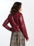 Vööga biker-jakk - tumepunane - SINSAY - small2