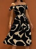 Rochie midi din bumbac - multicolor - SINSAY - small1