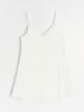 Mini obleka s tankimi naramnicami - bela - SINSAY - small5