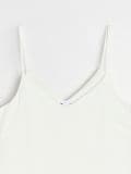 Mini obleka s tankimi naramnicami - bela - SINSAY - small9