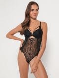 Body cu dantelă - negru - SINSAY - small1