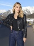 Biker jakna od umjetne kože - crno - SINSAY - small3