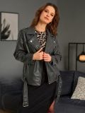 Τζάκετ μηχανής από δερματίνη - μαυρο - SINSAY - small5