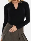 Body z ovratnikom - črna - SINSAY - small6