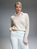 Kraega džemper - liivakarva - SINSAY - small1