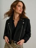 Biker jakna s pasom - črna - SINSAY - small5