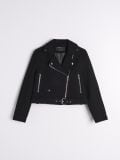 Biker jakna s pasom - črna - SINSAY - small6