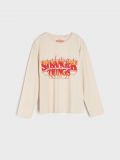 Stranger Things hosszú ujjú póló - bézs - SINSAY - small1