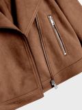 Kunstseemisnahast biker-jakk - beež - SINSAY - small8