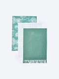 Komplet od 3 kuhinjske krpe - zelena - SINSAY - small3