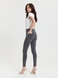 Kavbojke mid rise skinny - siva - SINSAY - small4